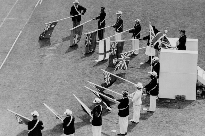 The British Empire Games opening ceremony at Eden Park in Auckland, New Zealand, in 1950