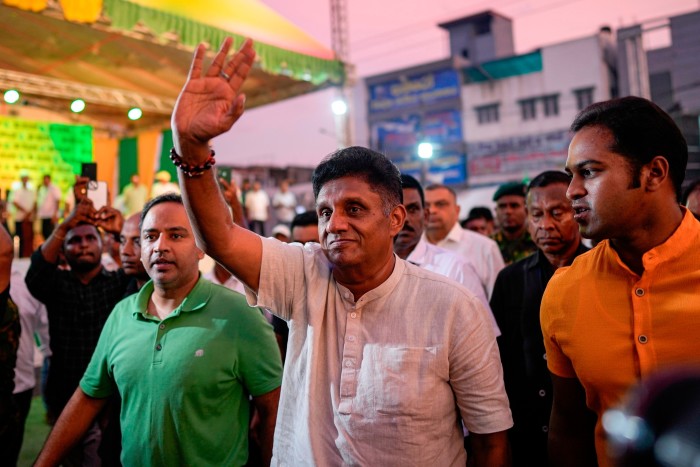 Premadasa waves to supporters