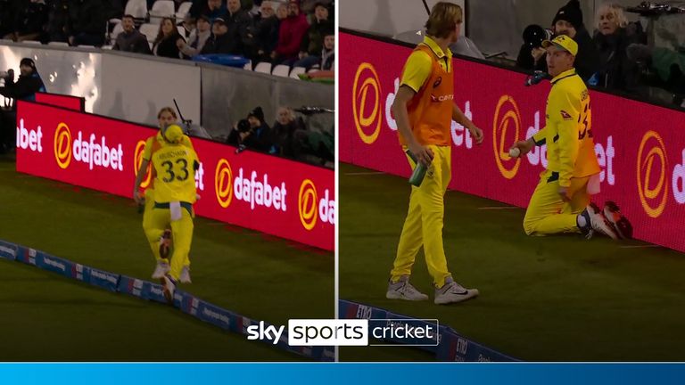 Death stare! | Marnus Labuschagne furious with 12th man getting in way of catch!