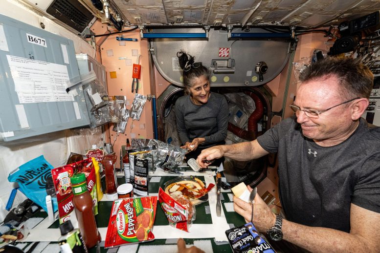 NASA Astronauts Make Pizza Aboard the International Space Station