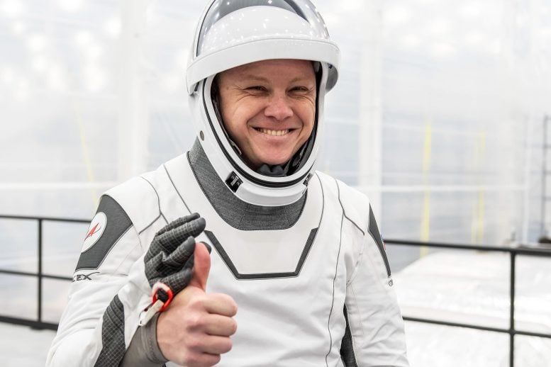 SpaceX Crew-9 Mission Specialist Aleksandr Gorbunov Thumbs Up