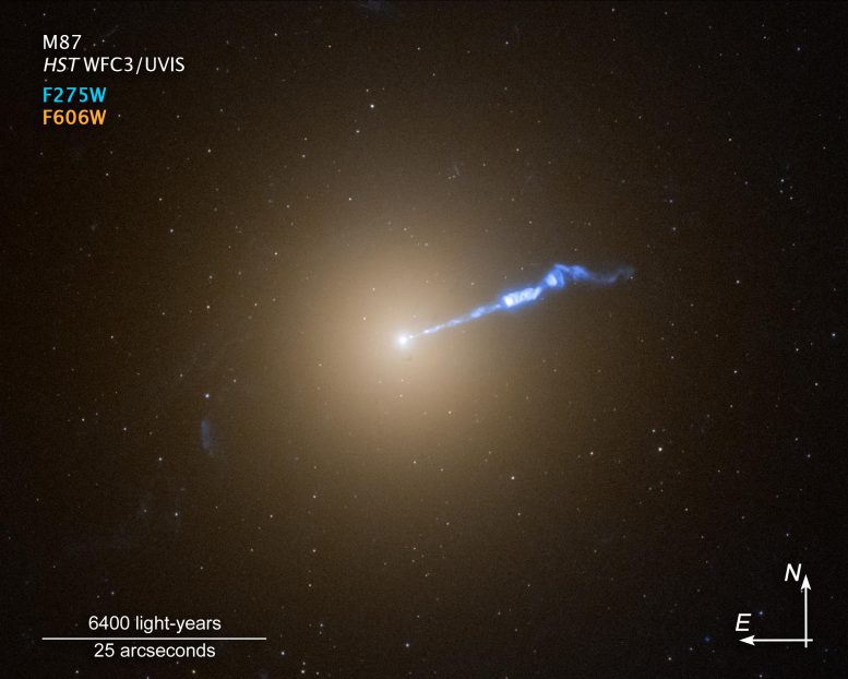 M87 Hubble Compass Image