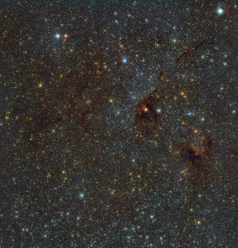 NGC 6188 Nebula and NGC 6193 Cluster Infrared View