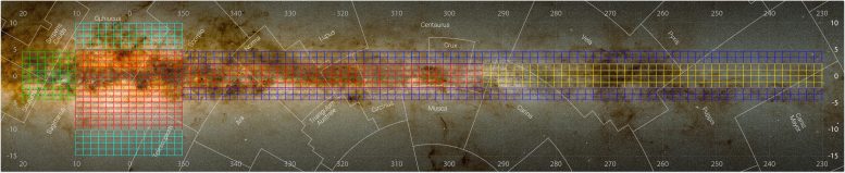 VVV and VVVX Surveys Milky Way Area Mapped