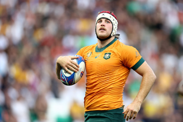 Fraser McReight of Australia at Stade Geoffroy-Guichard.