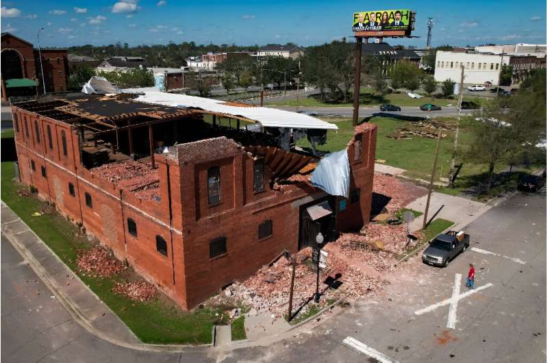 In Valdosta, Georgia, the storm ripped the roofs off buildings