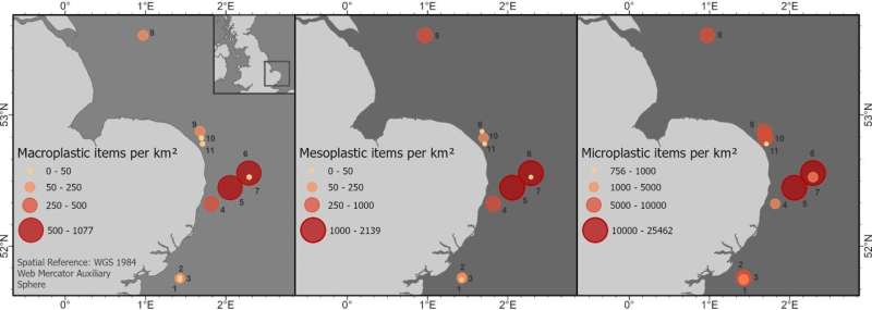 Microplastic hotspots forming in offshore UK North Sea