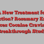 A New Treatment for Addiction? Rosemary Extract Reduces Cocaine Cravings in Breakthrough Study