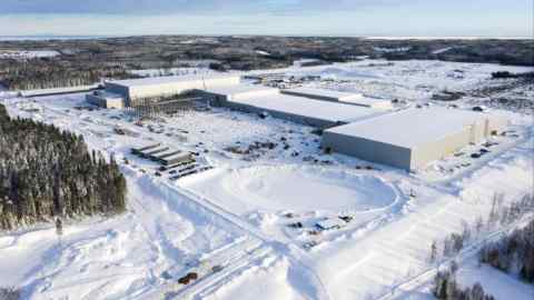 The Northvolt facility in Skelleftea, Sweden