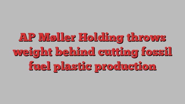 AP Møller Holding throws weight behind cutting fossil fuel plastic production