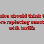 America should think twice before replacing sanctions with tariffs