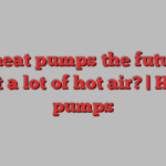 Are heat pumps the future or just a lot of hot air? | Heat pumps