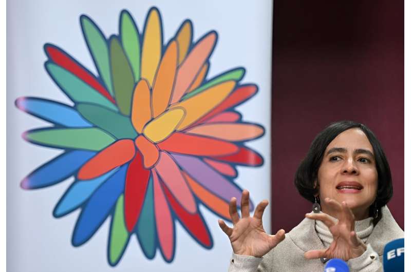 Colombian Minister of Environment, Susana Muhamad, speaks during the International Meeting of Indigenous Peoples of the Amazon Basin in Bogota on August 14, 2024