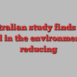 Australian study finds that lead in the environment is reducing