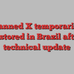 Banned X temporarily restored in Brazil after technical update