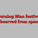 Burning Man festival observed from space