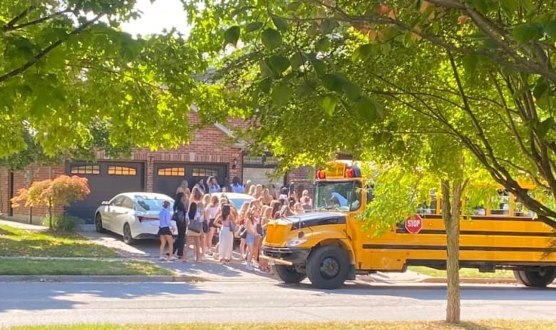 Sorority women got dropped off by the busload on a residential street rented as an AirBnB on the weekend. 