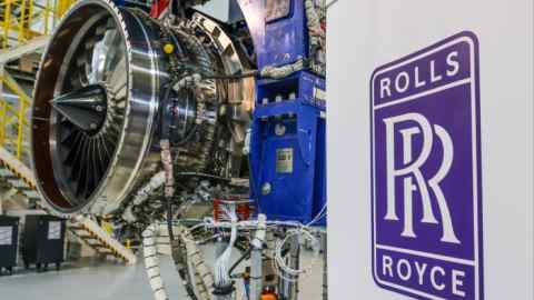 Rolls Royce jet engine and logo