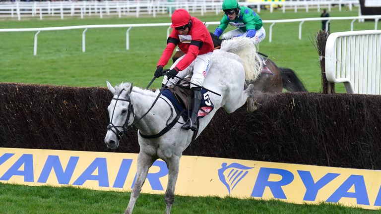 Grey Dawning wins the Turners Novices&#39; Chase at Cheltenham