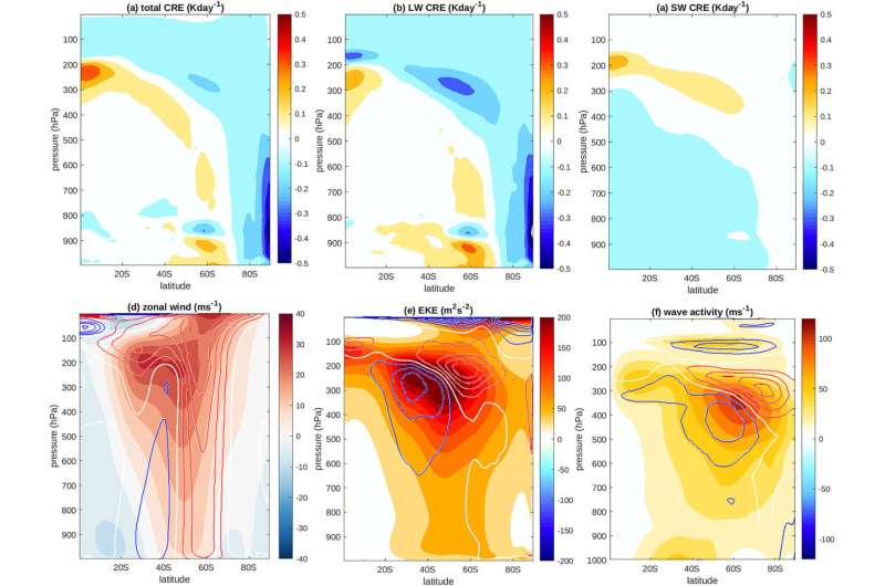 Cloud as Stumbling Block for the Propagation of the Southern Annular Mode