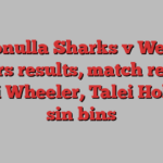 Cronulla Sharks v Wests Tigers results, match report, Holli Wheeler, Talei Holmes sin bins