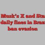 Elon Musk’s X and Starlink face daily fines in Brazil for ban evasion