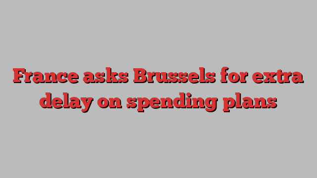 France asks Brussels for extra delay on spending plans