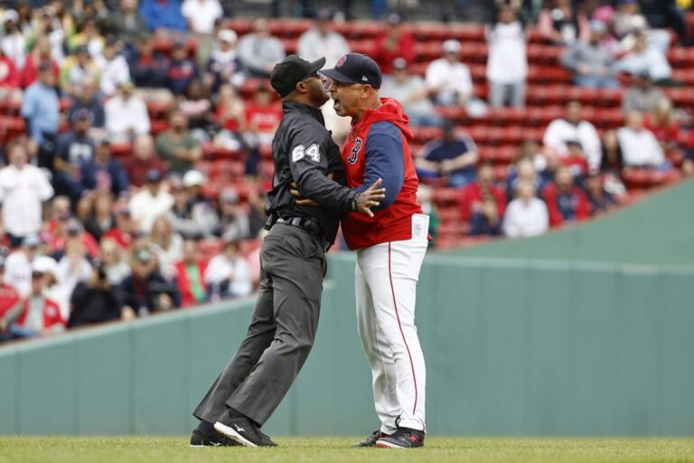 Red Sox manager Alex Cora needed to be restrained during ejection vs. Twins