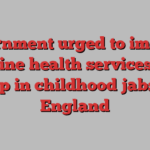 Government urged to improve frontline health services after drop in childhood jabs in England