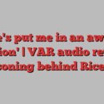 'He's put me in an awful position' | VAR audio reveals reasoning behind Rice red