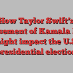 How Taylor Swift’s endorsement of Kamala Harris might impact the U.S. presidential election