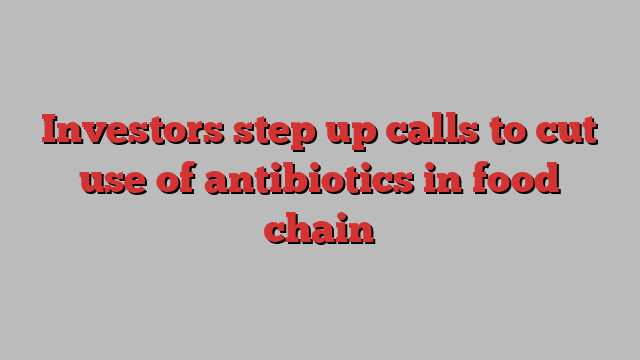 Investors step up calls to cut use of antibiotics in food chain