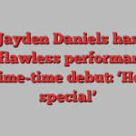 Jayden Daniels has near-flawless performance in prime-time debut: ‘He’s special’