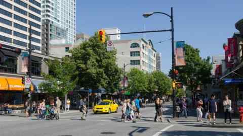 Robson Street in Vancouver.