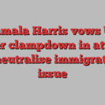 Kamala Harris vows US border clampdown in attempt to neutralise immigration issue