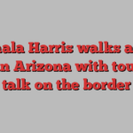 Kamala Harris walks a fine line in Arizona with tougher talk on the border