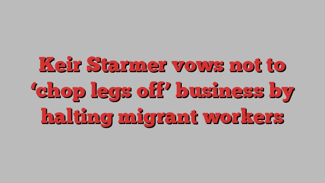 Keir Starmer vows not to ‘chop legs off’ business by halting migrant workers