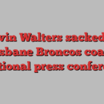 Kevin Walters sacked as Brisbane Broncos coach, emotional press conference