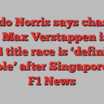 Lando Norris says chasing down Max Verstappen in F1’s 2024 title race is ‘definitely possible’ after Singapore win | F1 News