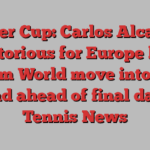 Laver Cup: Carlos Alcaraz victorious for Europe but Team World move into 8-4 lead ahead of final day | Tennis News