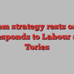 Lib Dem strategy rests on how it responds to Labour and Tories