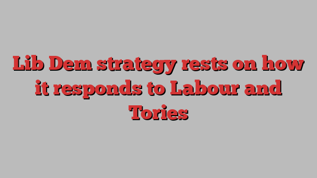 Lib Dem strategy rests on how it responds to Labour and Tories