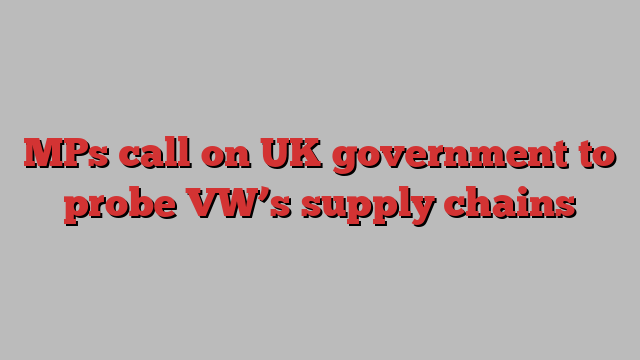 MPs call on UK government to probe VW’s supply chains