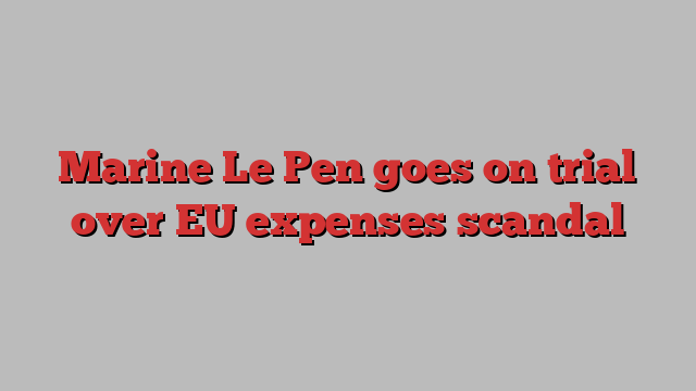 Marine Le Pen goes on trial over EU expenses scandal