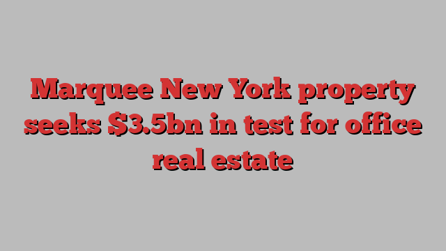 Marquee New York property seeks $3.5bn in test for office real estate