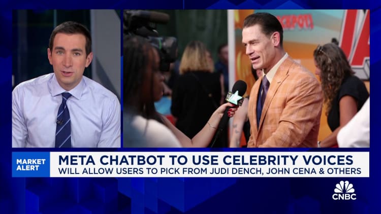 Meta chatbot to use celebrity voices