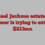 Michael Jackson estate says accuser is trying to extract $213mn