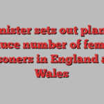 Minister sets out plan to reduce number of female prisoners in England and Wales