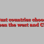 Must countries choose between the west and China?