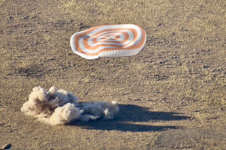 Soyuz MS-25 Spacecraft Lands